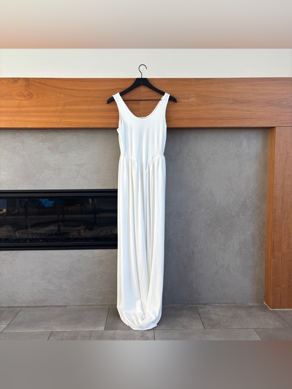 NWT SIERRA DARIEN DRAPED MAXI DRESS WITH SCULPTURAL SKIRT AND SIDE SLIT, SIZE S - Picture 5 of 13
